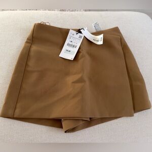 Zara Camel Mini Skort with Tags